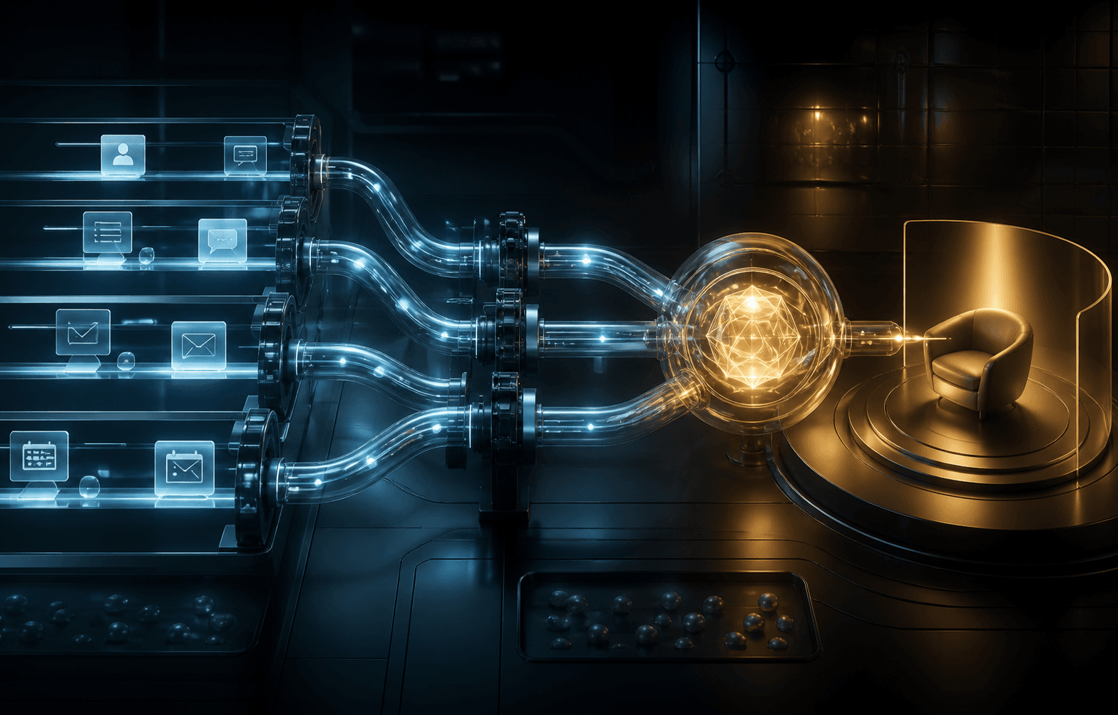 A CRM dividing mechanical automation from human judgment